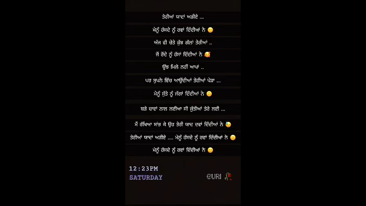 Sad punjabi status