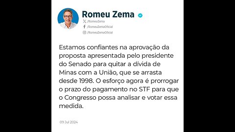 Administração Romeu Zema segue na luta para equilibrar as contas de Minas Gerais