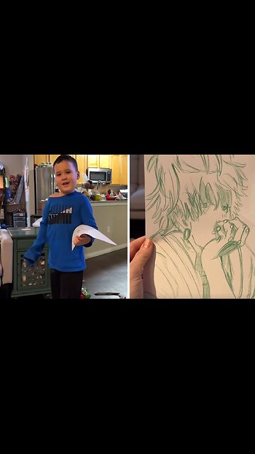 Six-year-old shows off incredible artistic skills