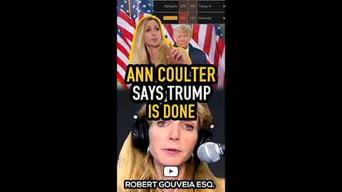 Ann Coulter says Trump is DONE #shorts