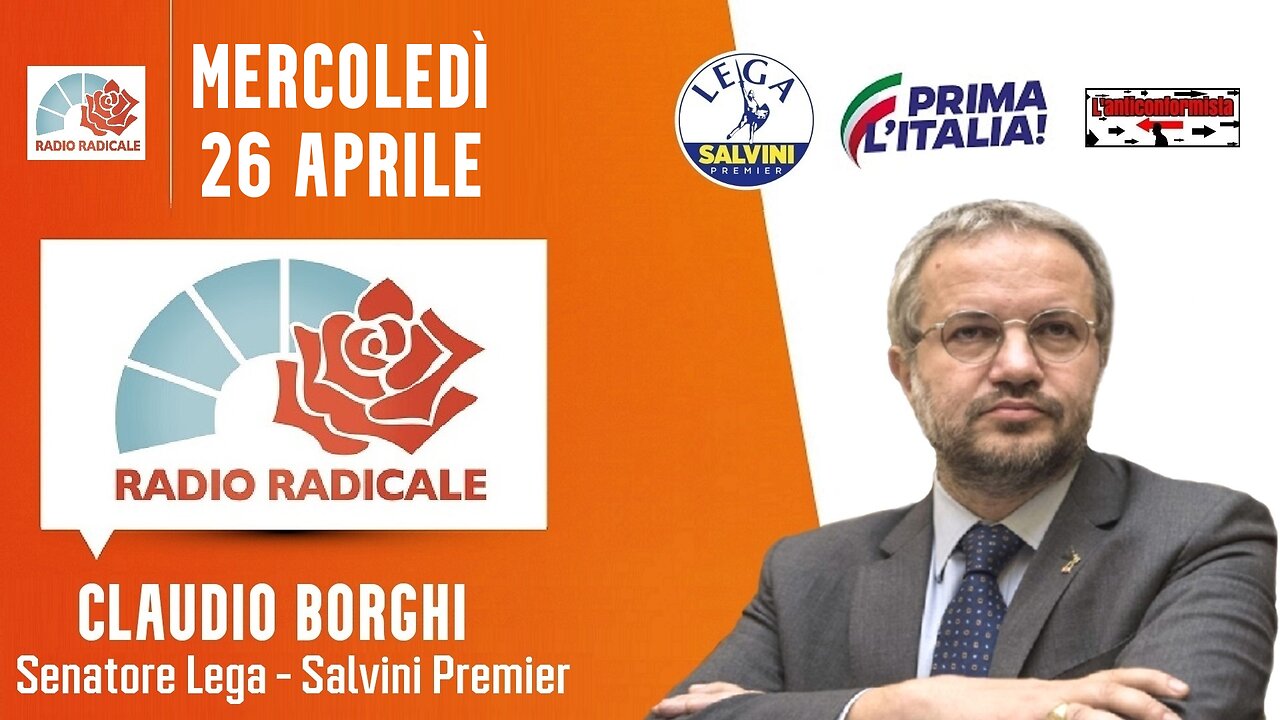 🔴 Intervista al Sen. Claudio Borghi su Radio Radicale: il Patto di Stabilità (26/04/2023).