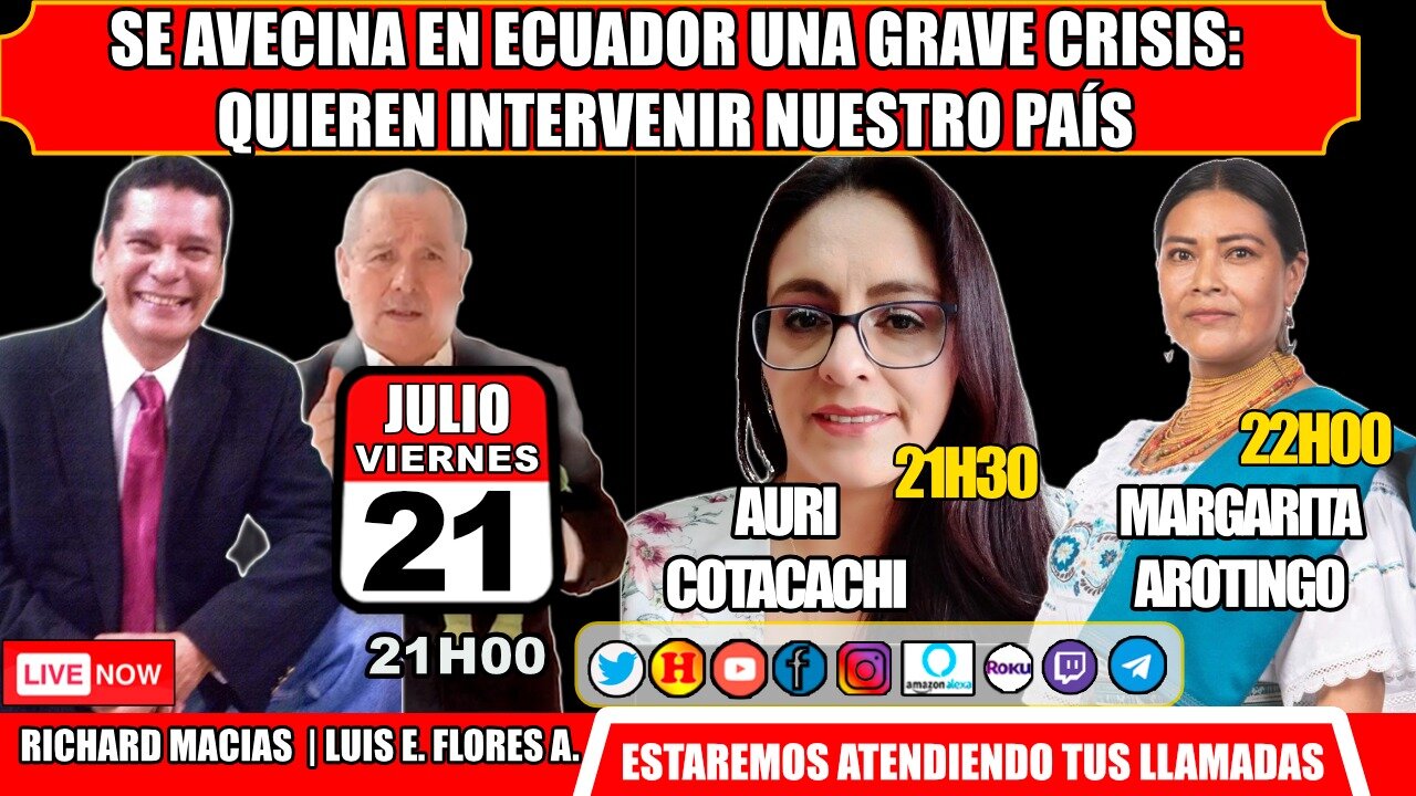 Se avecina en Ecuador una grave crisis: quieren intervenir nuestro país