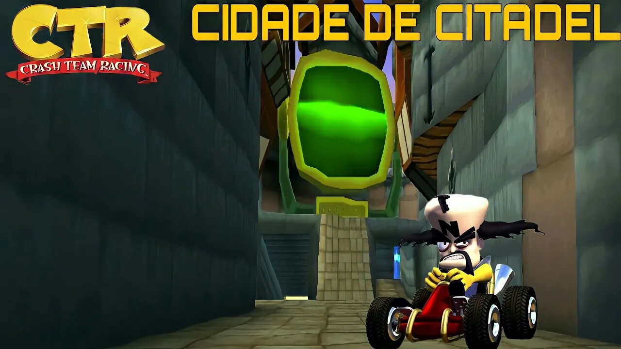 Crash team racing (PS1 ) Cidade de Cidatel mapa 4 troféus