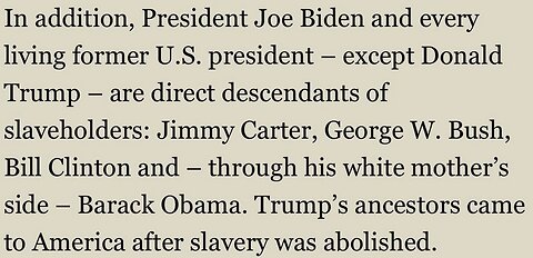 Obama, Biden families owned slaves, Trump did not. Who will pay reparations?