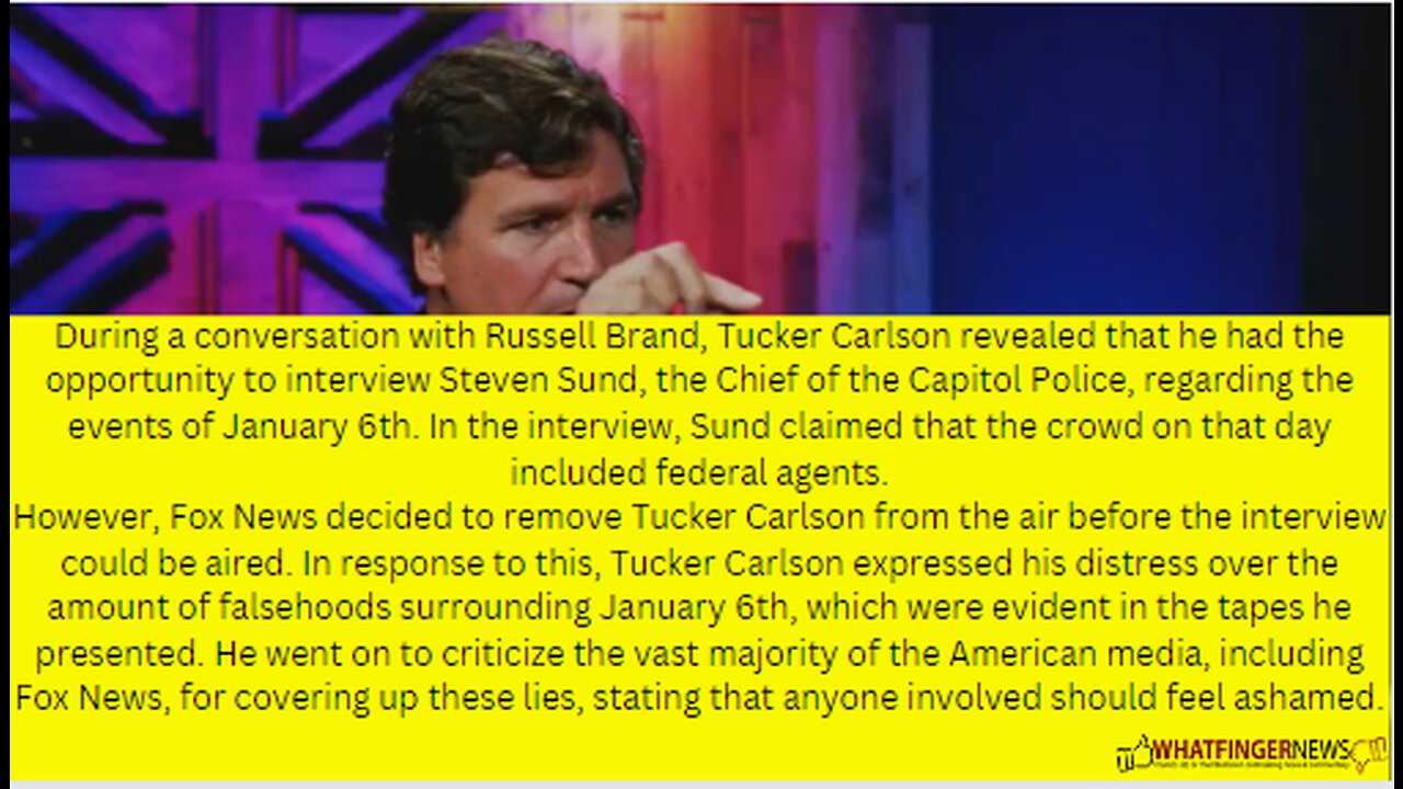 During a conversation with Russell Brand, Tucker Carlson revealed that he had the opportunity