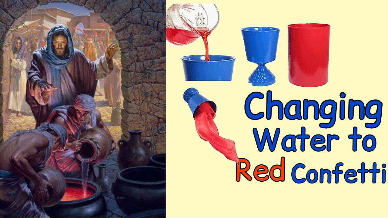 Magic Revealed!! Changing Water to Red Confetti