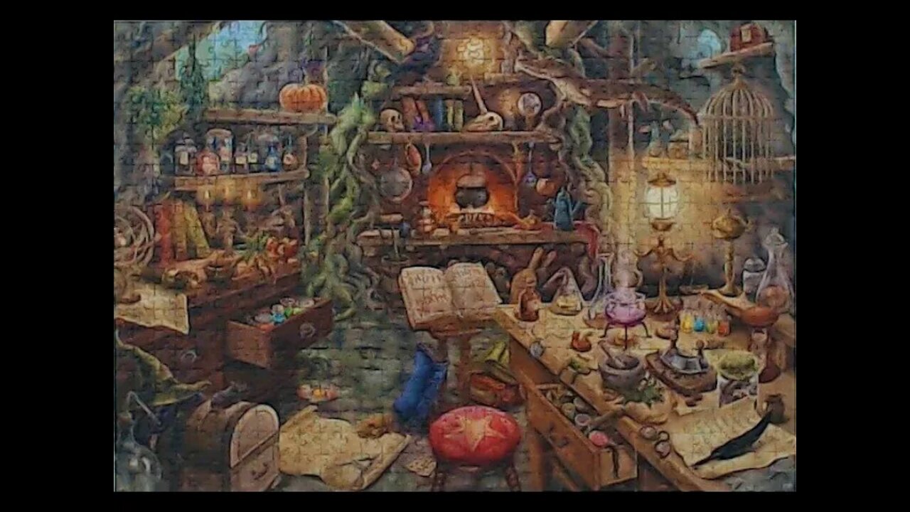 Witches Kitchen Jigsaw Puzzle Time Lapse - An Escape Room Puzzle Experience