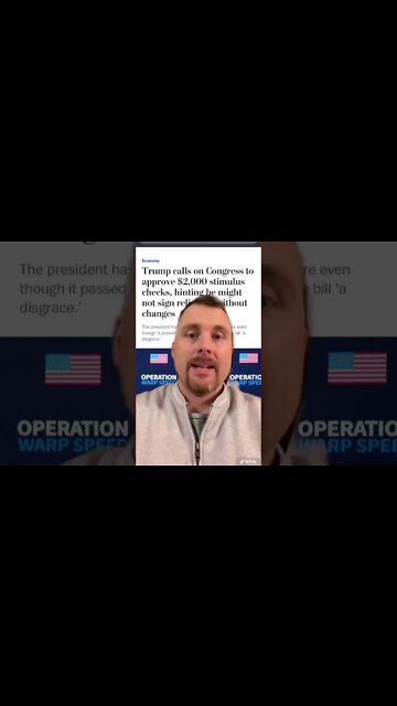 TRUMP rejected Covid relief Bill... 😞 #shorts