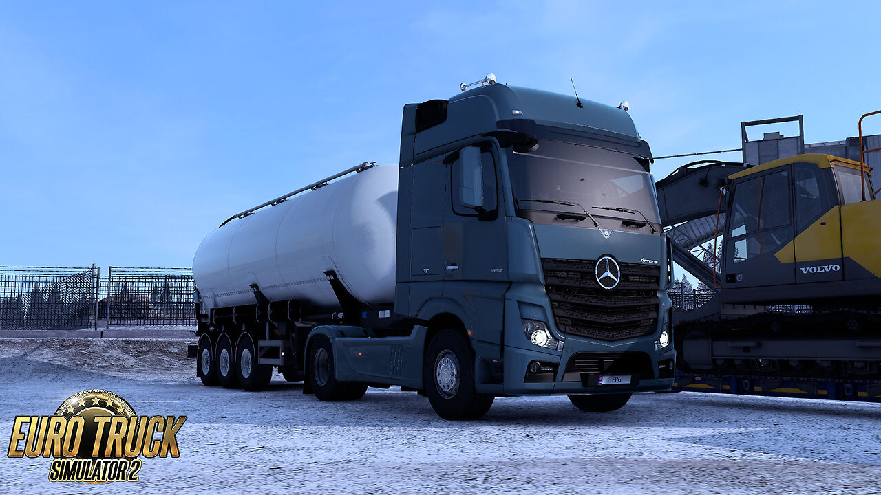 ETS2 Gameplay | Mercedes Benz Actros MP4 517 | Linköping SE to Stockholm SE | Quartz Sand 27t