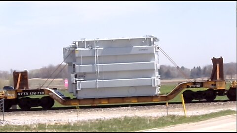 CN Depressed Center Flat Car Train with Helpers