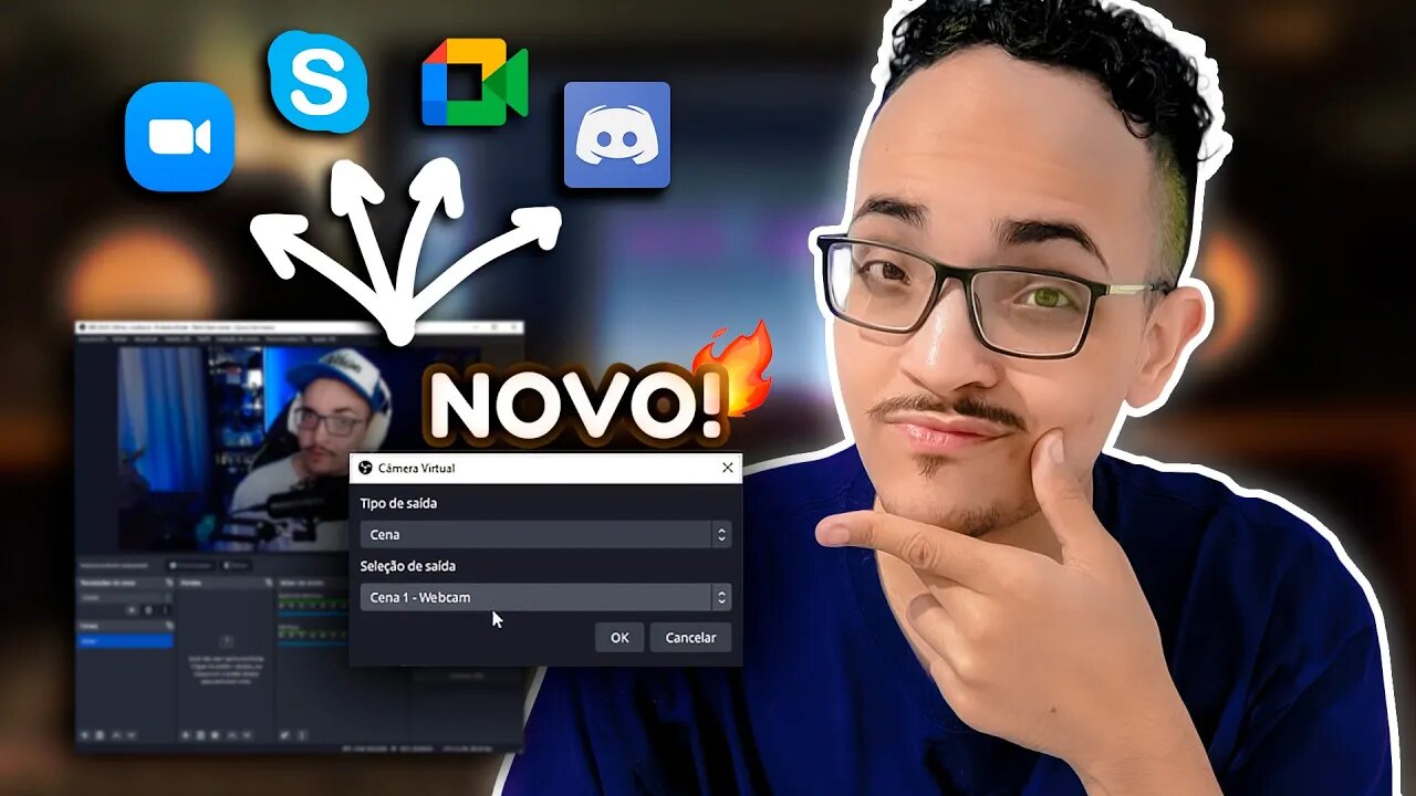 As 3 INCRÍVEIS novidades da nova câmera virtual do OBS Studio v28 - Tutorial OBS Estúdio v28.0.1