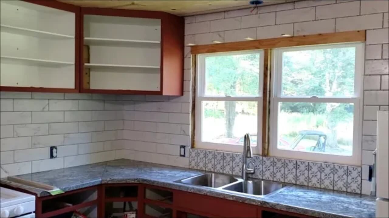 DIY Kitchen Tile project at the Kentucky Farmhouse Rehab