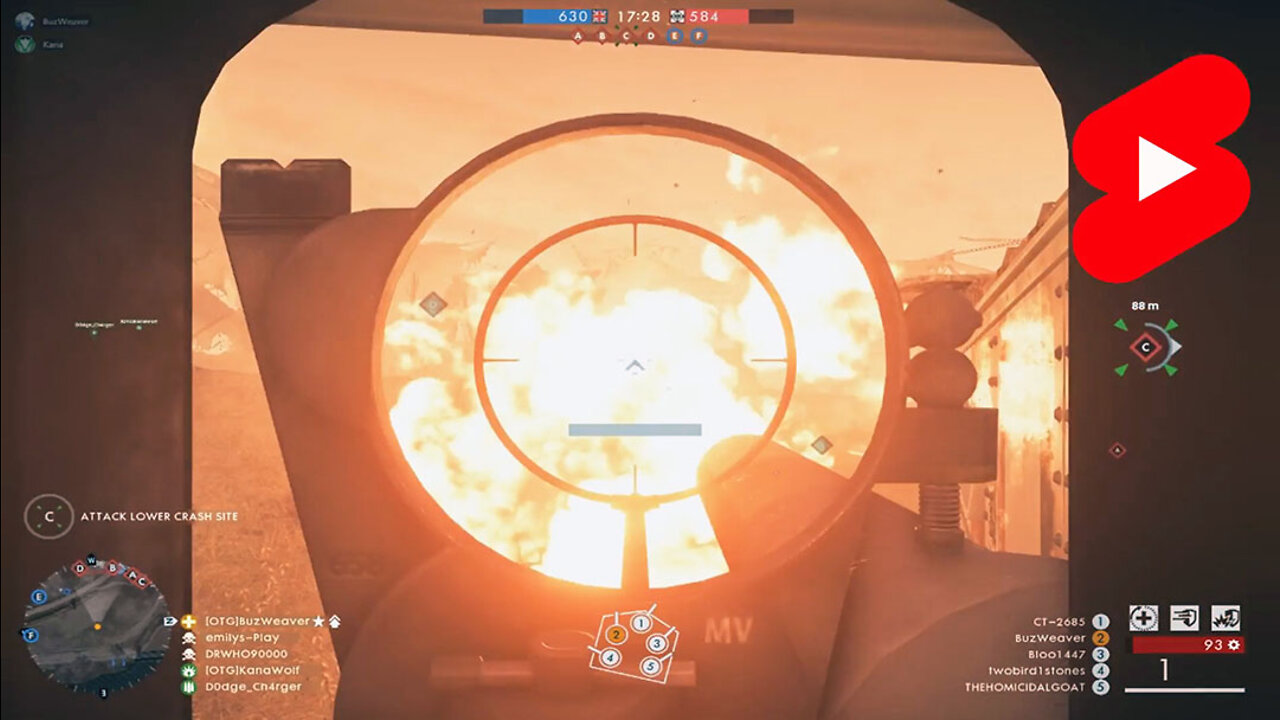 #Shorts Battlefield 1 Tanker | Emplacement Gun | Infantry