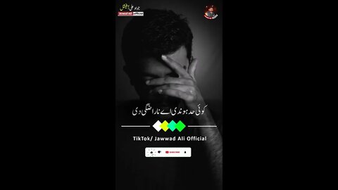 Koi Had Hondi Ay Yar Narazgi Di - Punjabi Poetry Whatsapp Status - Sad Saraiki Shero Shayari Dohray