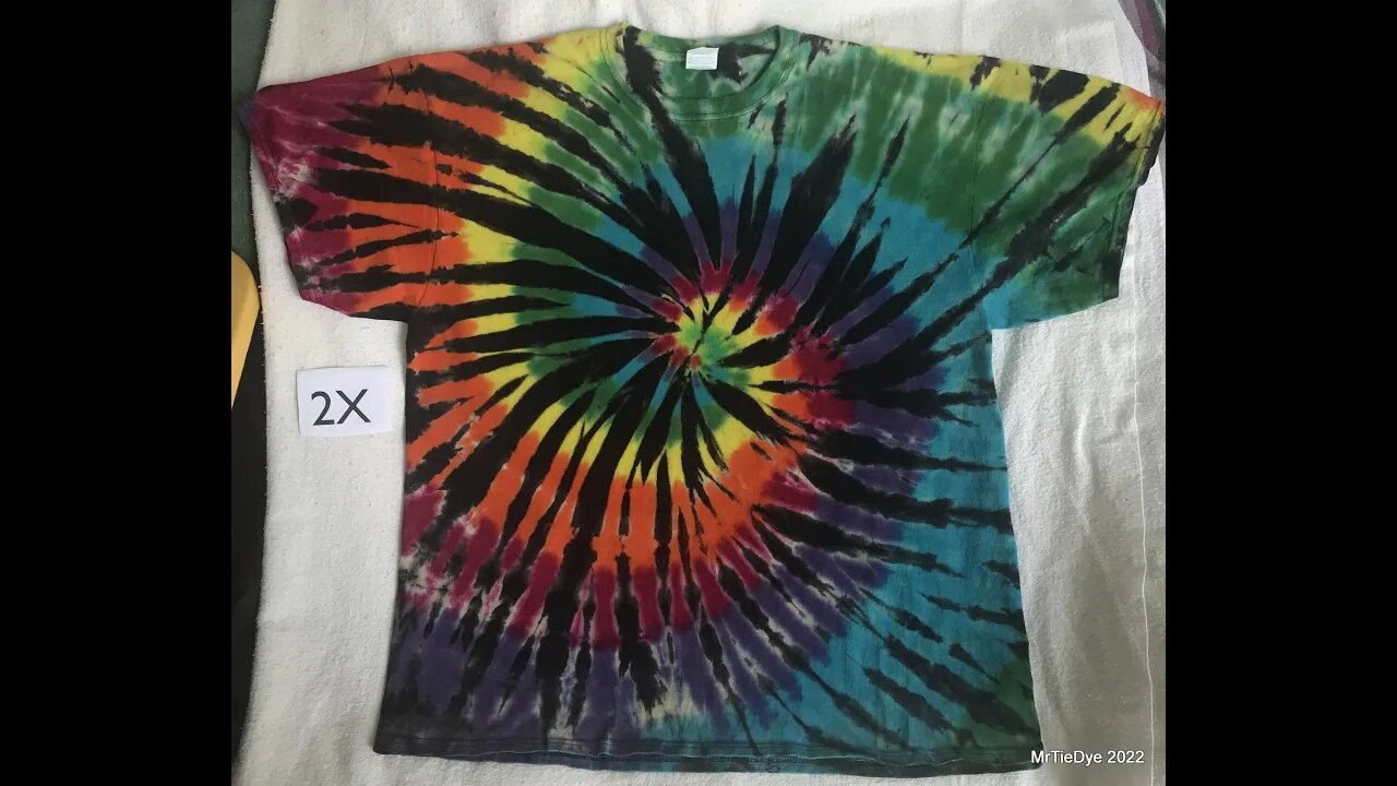 Discharged Midnight Rainbow Spiral Tie Dye Tee ✌🏻🌈🥳 with OWB