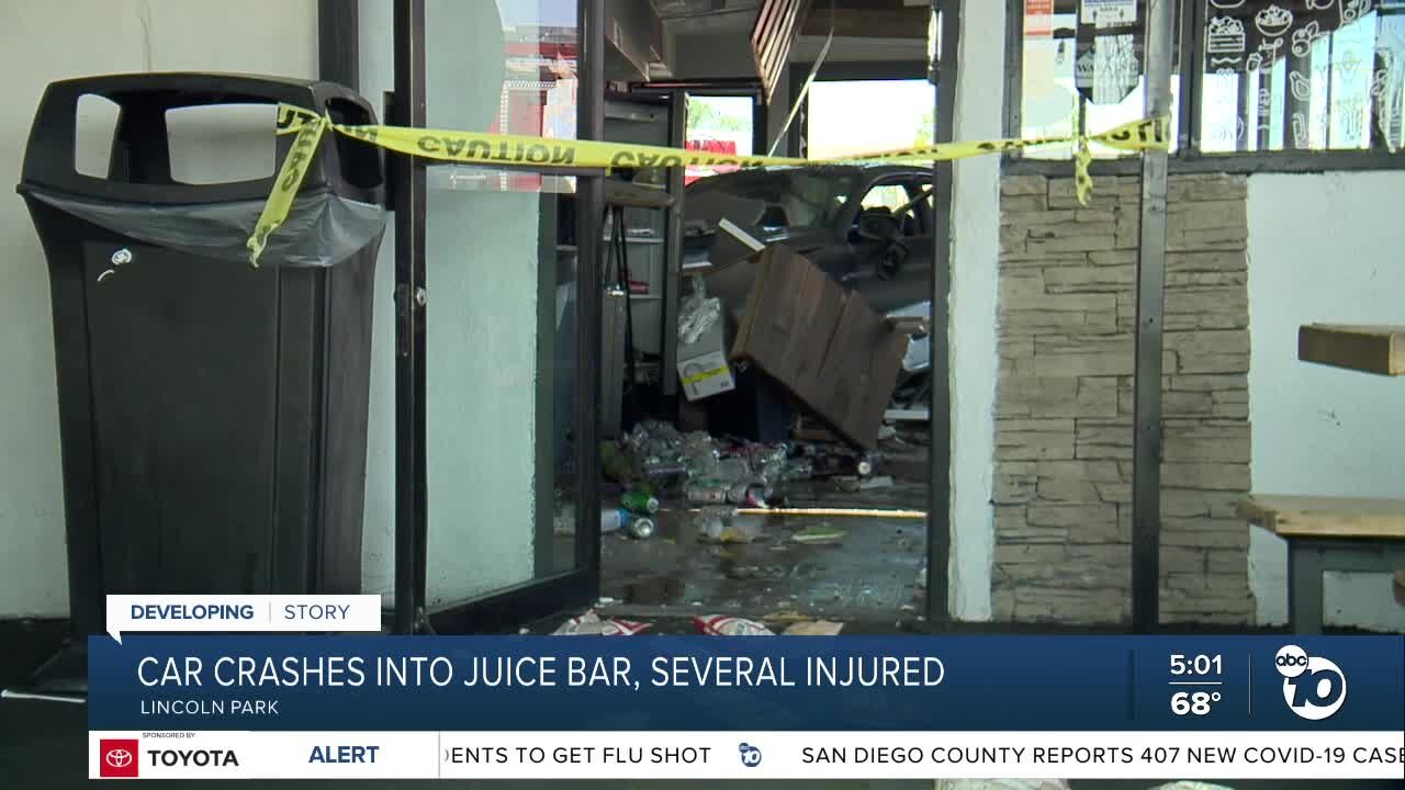 Car crashes into Lincoln Park business, several people hospitalized