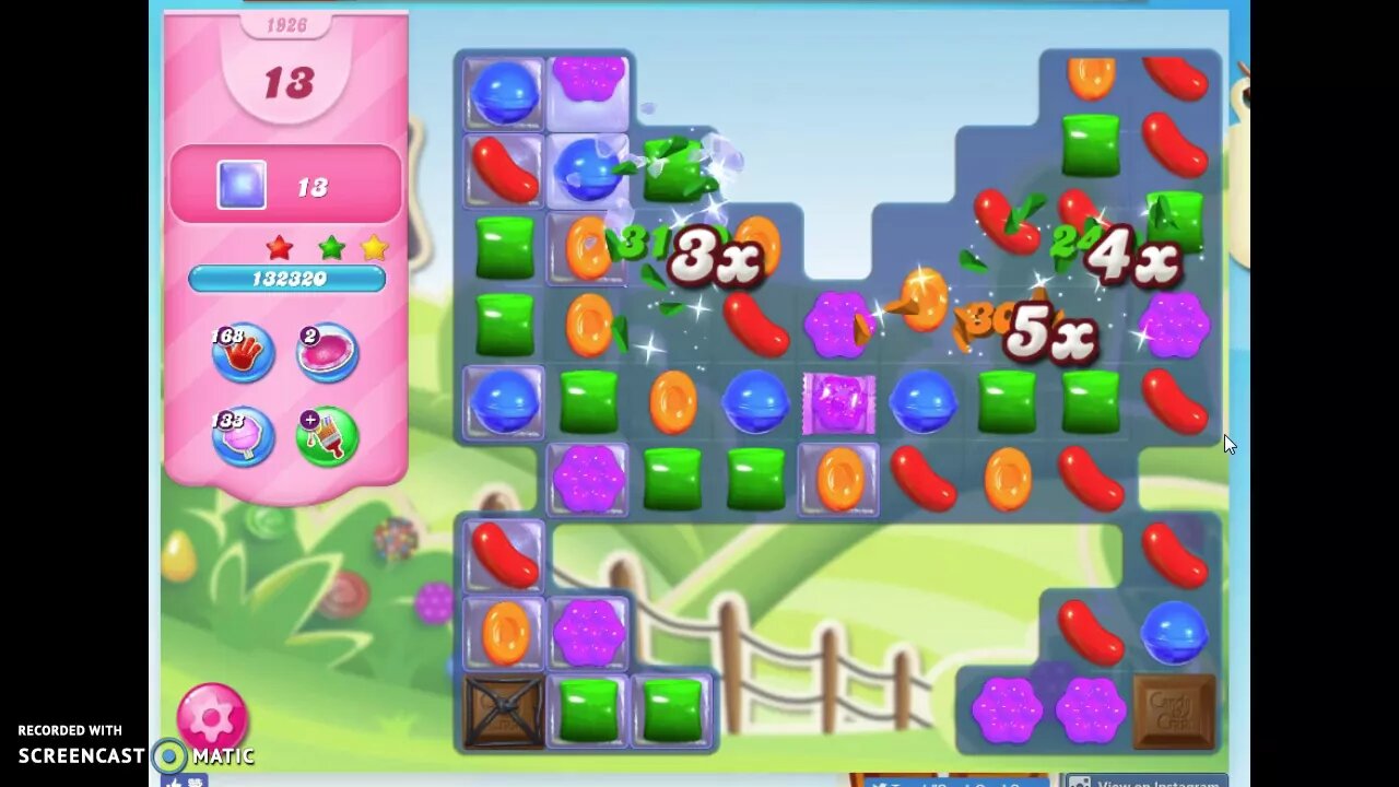 Candy Crush Level 1926 Audio Talkthrough, 3 Stars 0 Boosters