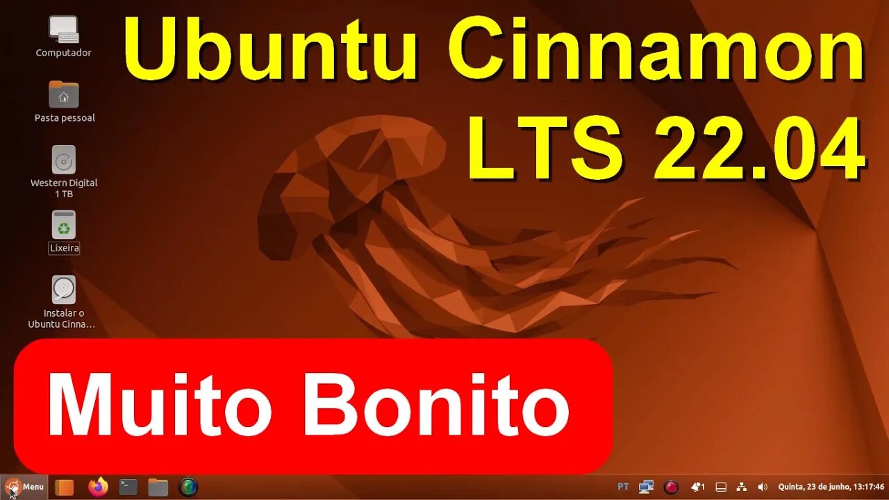 Ubuntu Remix Cinnamon 22.04 LTS. Linux bonito e muito leve.