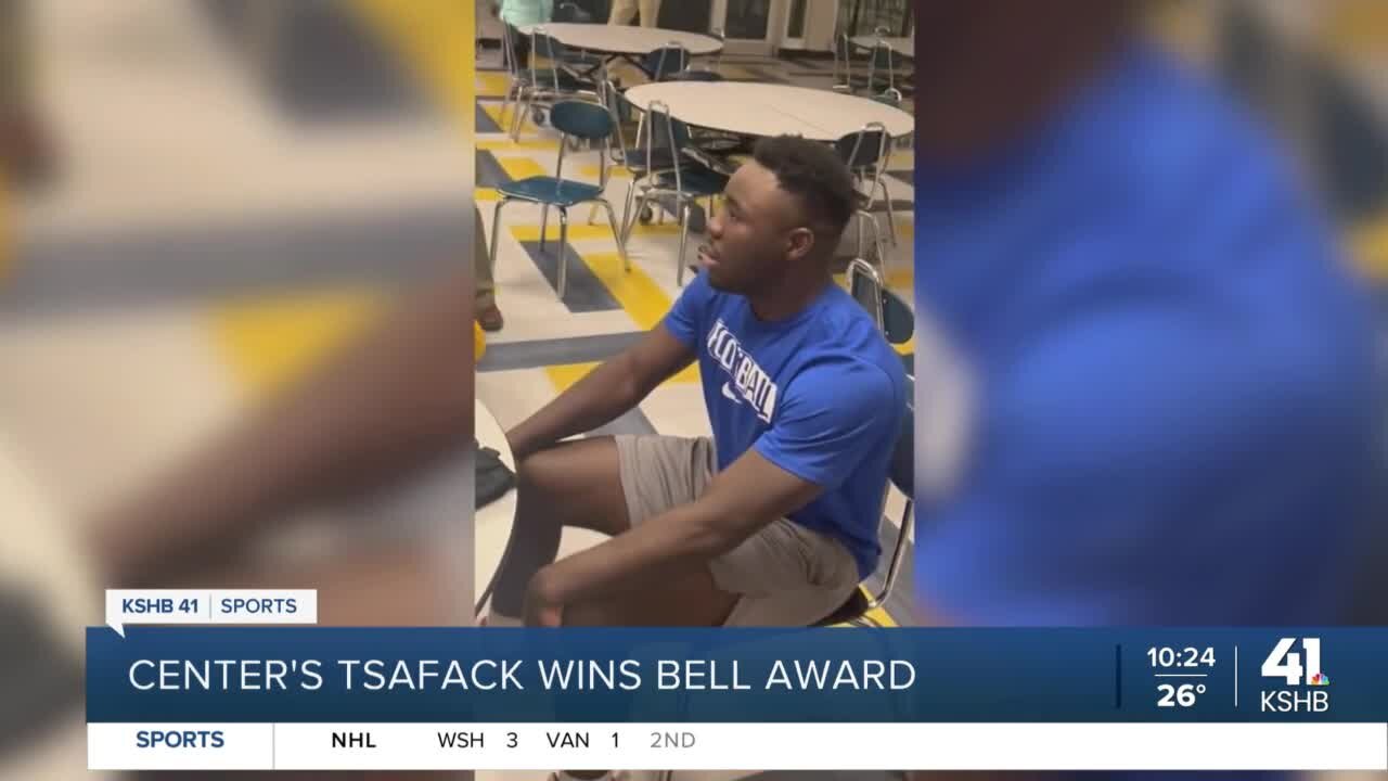 Center High School LB Dirac Tsafack named Bobby Bell Award winner