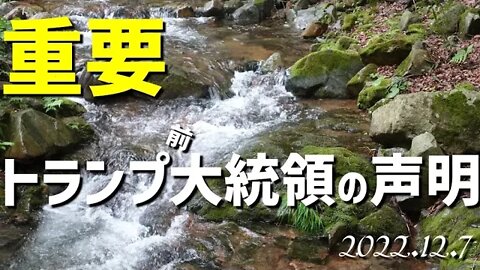 重要📌トランプ前大統領の声明~12月7日[日本語朗読]041207