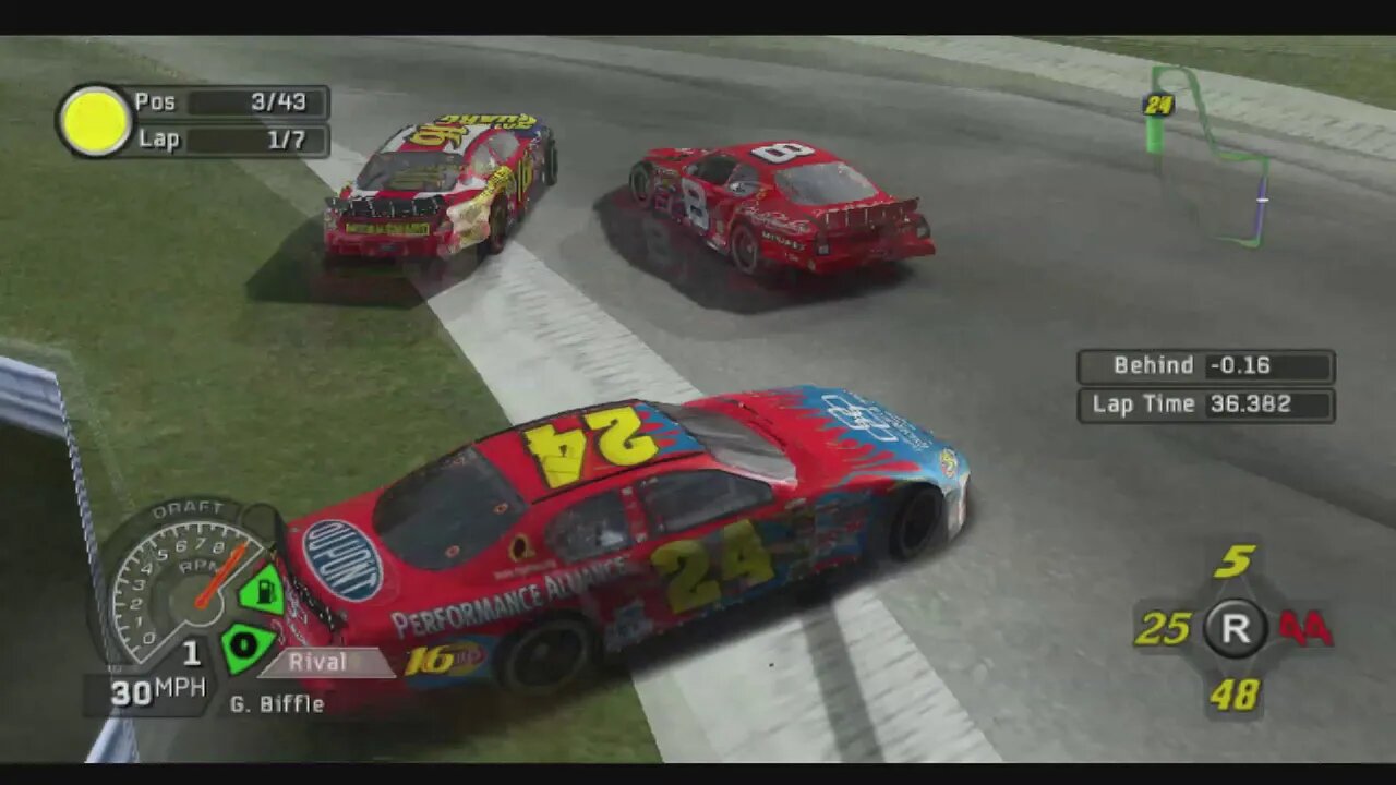 (Teammate Divebomb) NASCAR 06 Total Team Control R21/36:Sirius @ The Glen