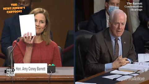 The moment Amy Coney Barrett just held up her notes.