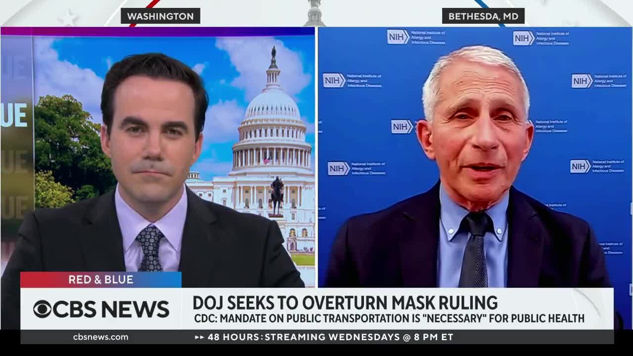 Fauci: It's Disturbing A Judge Would Overrule CDC's Mask Mandates