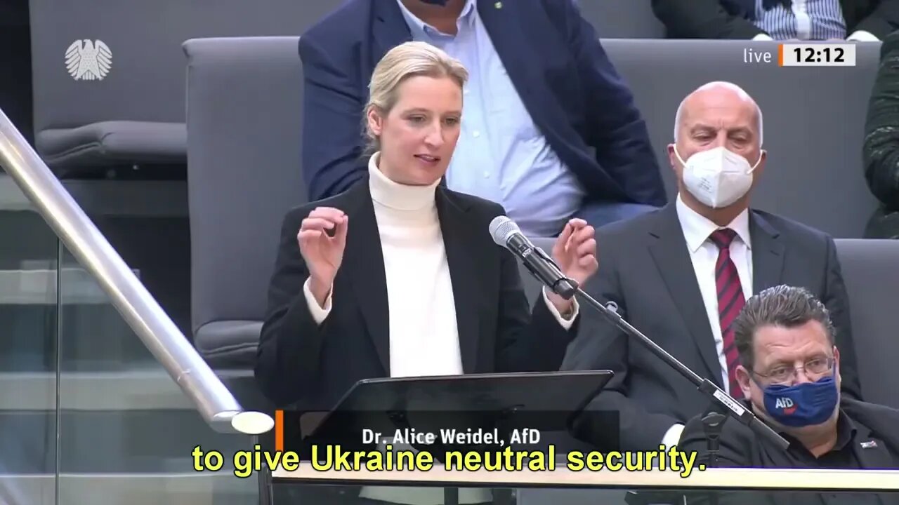 Alice Weidel's Speech on Ukraine Crisis (eng subs)