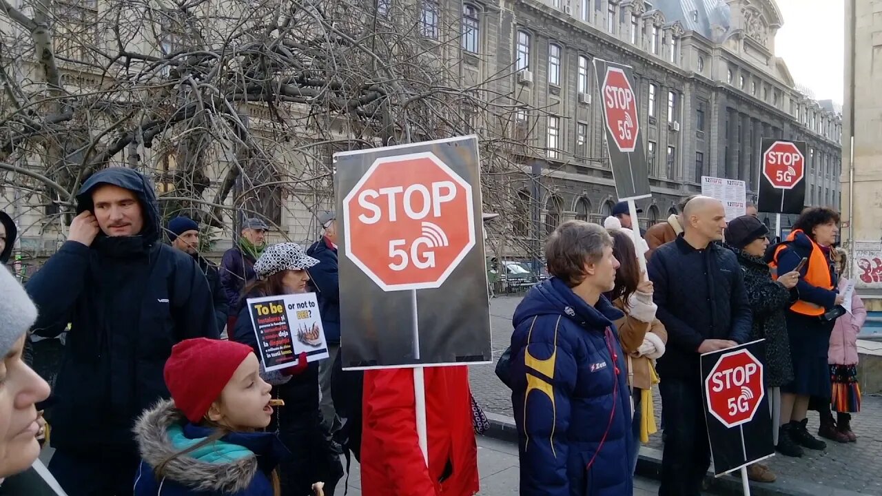 București protest STOP 5G - 25 ianuarie 2020