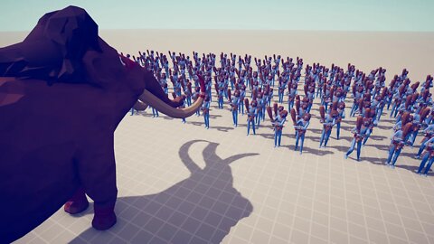 1 Mammoth VS 200 Clubber. Totally Accurate Battle Simulator. TABS