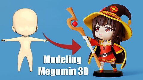 Modeling Megumin 3D