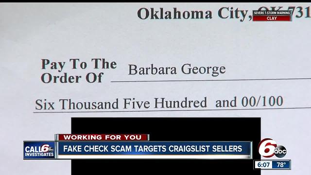 CALL 6: Scammers target Craigslist sellers with fake checks