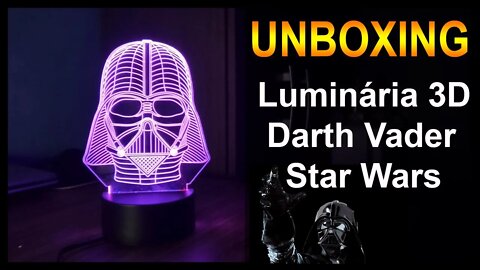 Unboxing - Luminária 3D Darth Vader Star Wars - (Português BR)