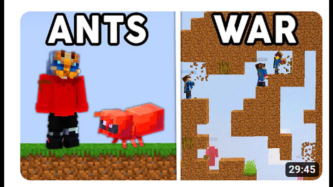 MINECRAFT GAME PLAY - ANT HILL CIVILIZATION