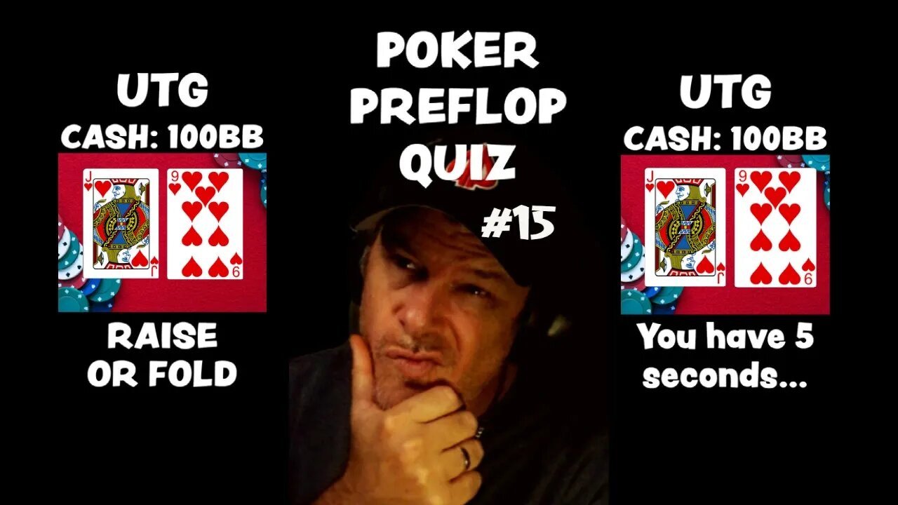 POKER PREFLOP QUIZ #15 - RAISE OR FOLD?