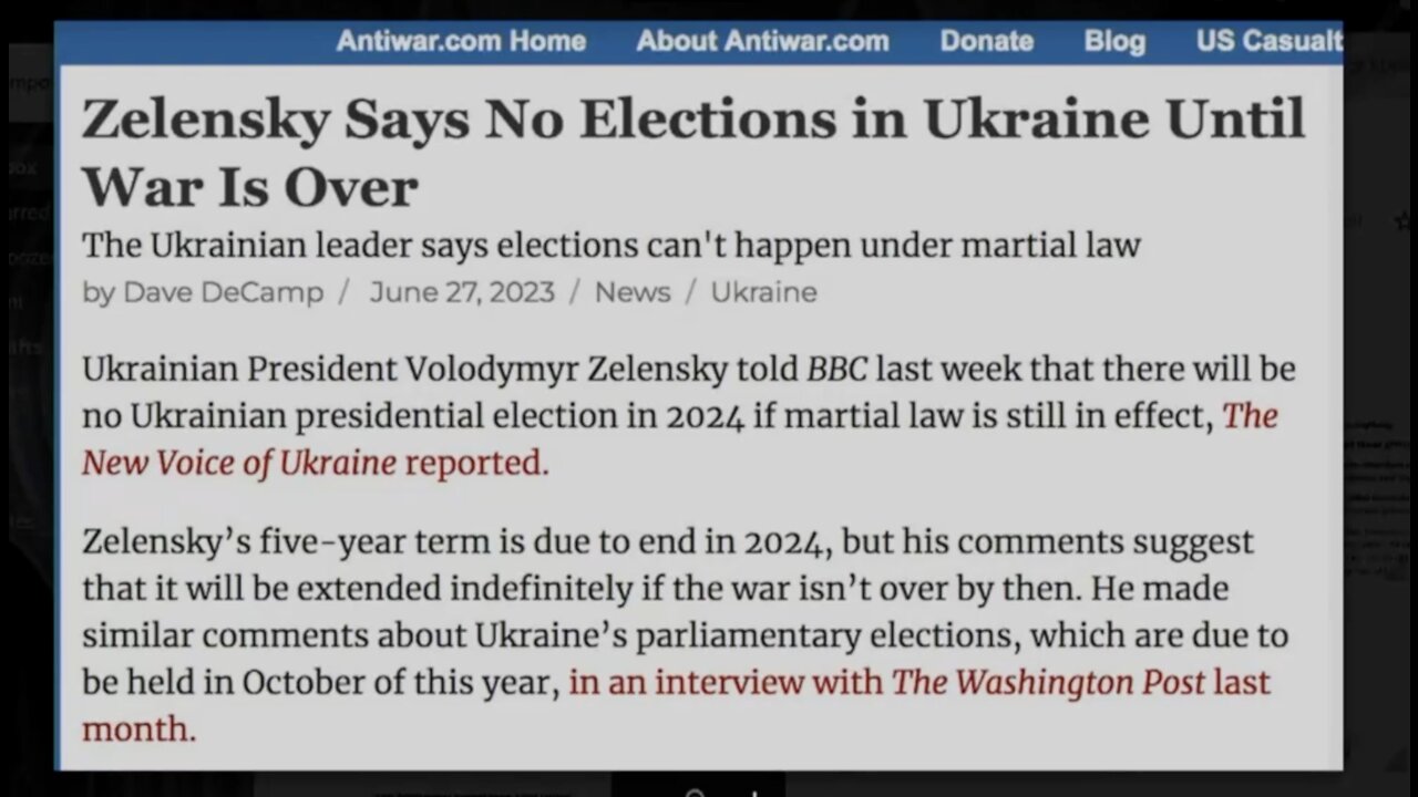 The Battle Is For "Democracy" In Ukraine? Ukraine's Policies Indicate Otherwise