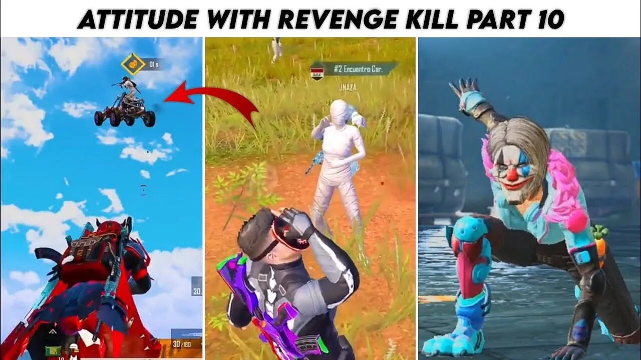 Pubg Mobile Attitude 😈 With Revenge Kill Max Blood Raven X-Suit | Part 10 | Xbot 2.0