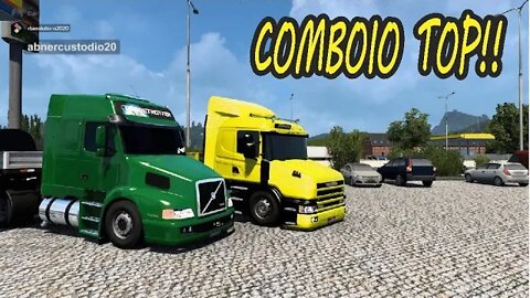 Itatiaia x Queimados - NO PUXE DA BOBINA /ETS2 RBR /SCANIA 124G 430 + VOLVO NH12 / (1.45) #comboio Euro Truck Simulator 2