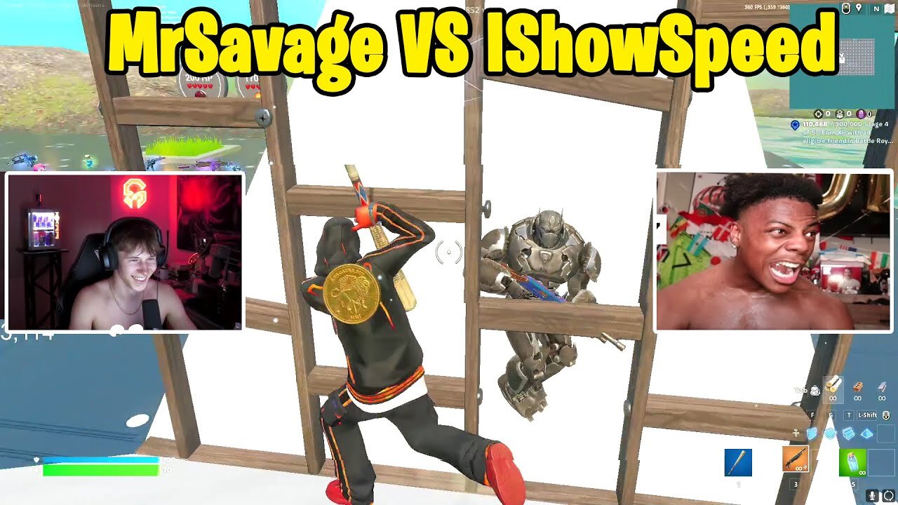 MrSavage VS IShowSpeed 1v1 TOXIC Buildfights!