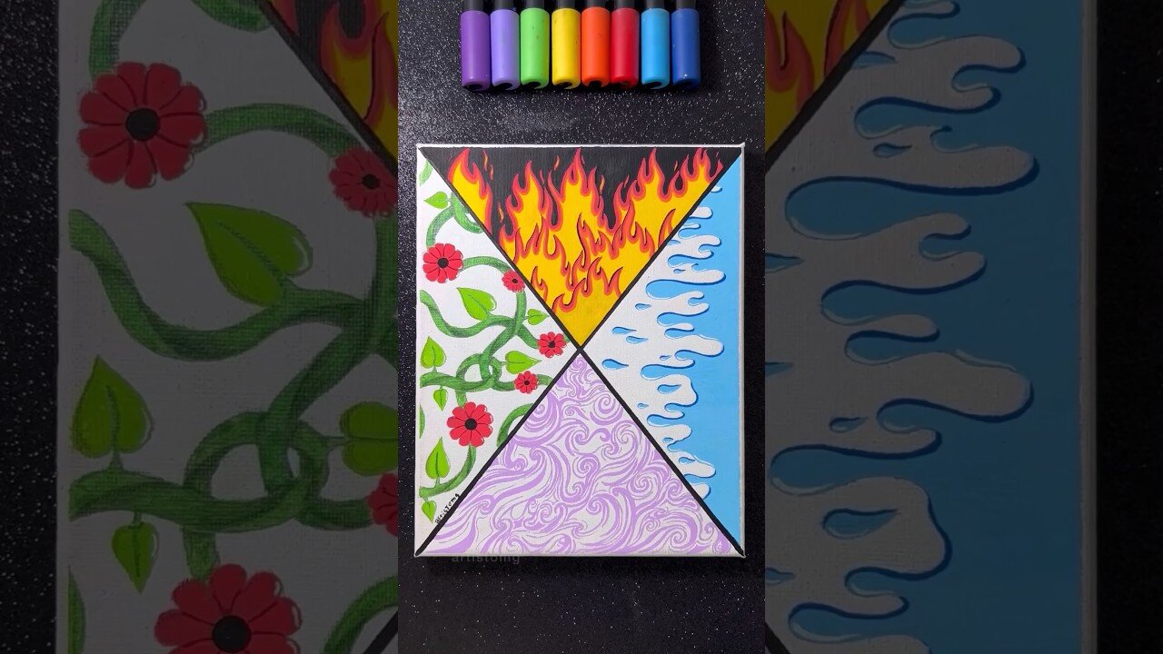 Elements of Nature with Acrylic Markers ! Whats Your Fav!?