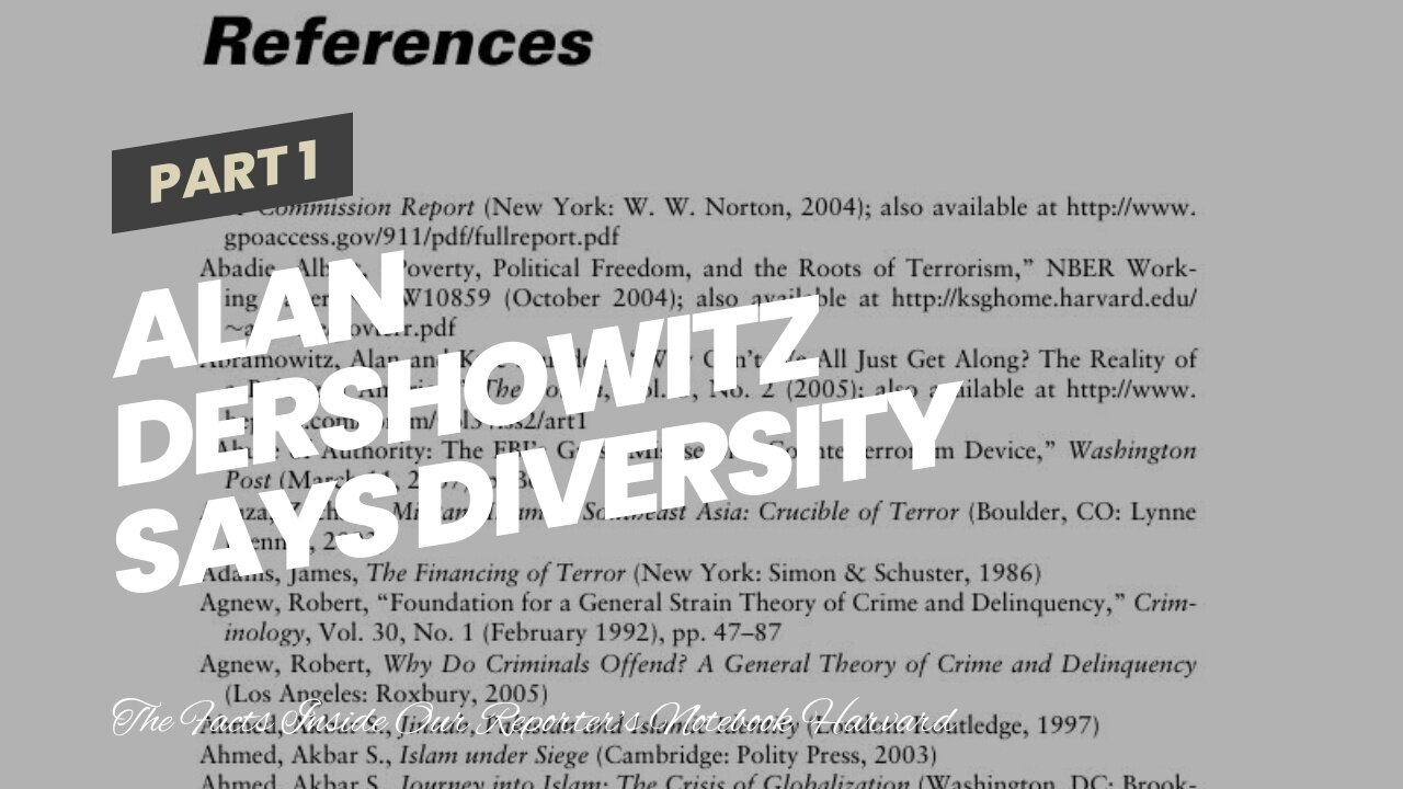 Alan Dershowitz says diversity of thought is important, says modern diversity is a 'phony conce...