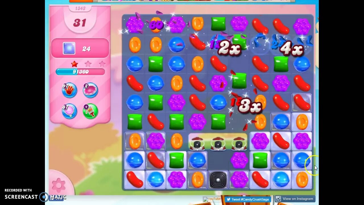 Candy Crush Level 1343 Audio Talkthrough, 3 Stars 0 Boosters