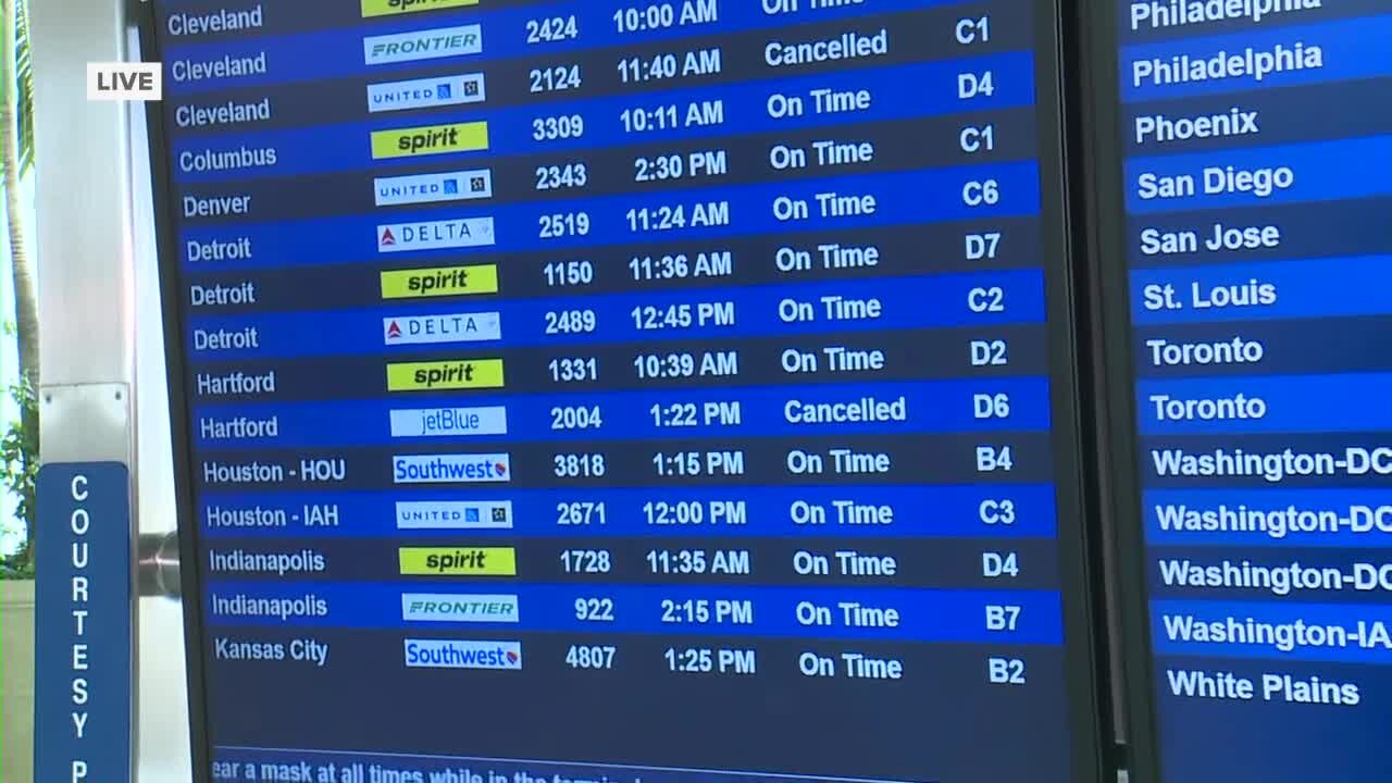 Select flights being canceled out of RSW Airport