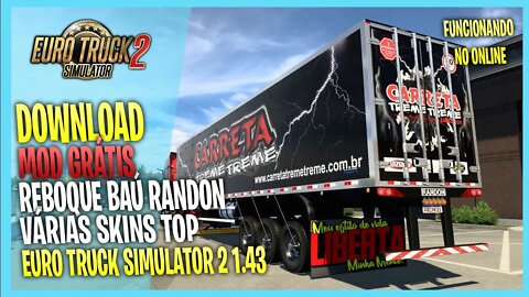 ▶️ ETS2 1.43 REBOQUE BAU RANDON VARIAS SKINS BRASILEIRAS EURO TRUCK SIMULATOR 2 1.43