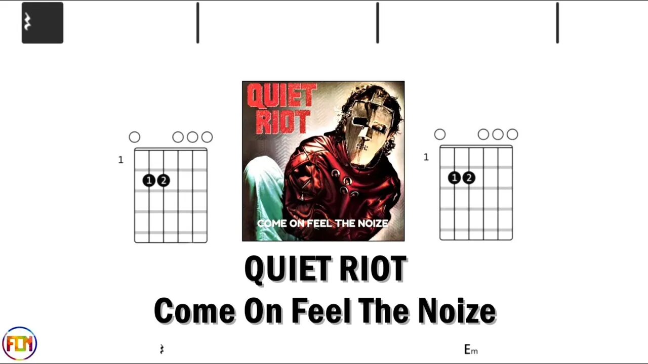 QUIET RIOT Come On Feel The Noize - Guitar Chords & Lyrics HD