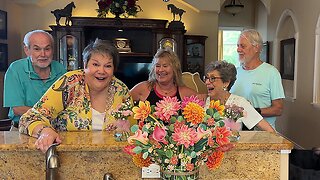 Great Dane adorably photo bombs Mother's day group video