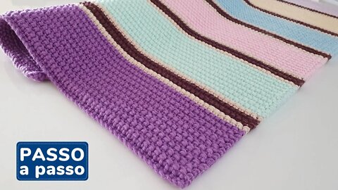 Tapete para quarto infantil | Tapete CANDY de crochet com ponto fantasia.