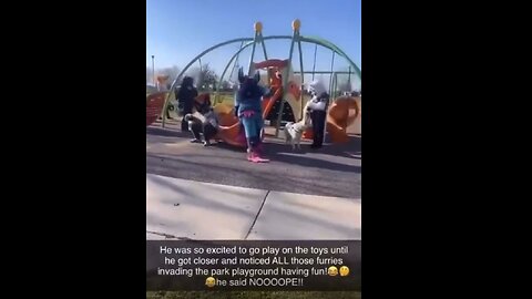 Disappointed Youth Avoids Playground Infested with Furries