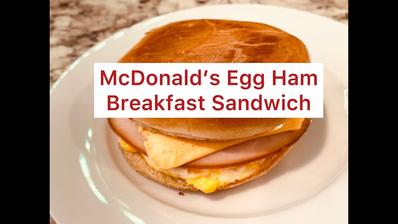 McDonald’s Egg Ham And Cheese Breakfast Sandwich On A Keto Bun