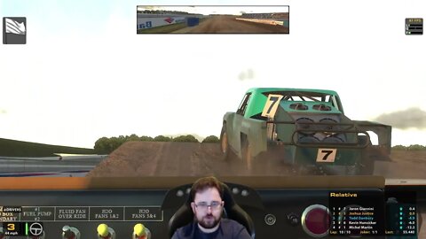 iRacing competitive Rallycross race with close finish